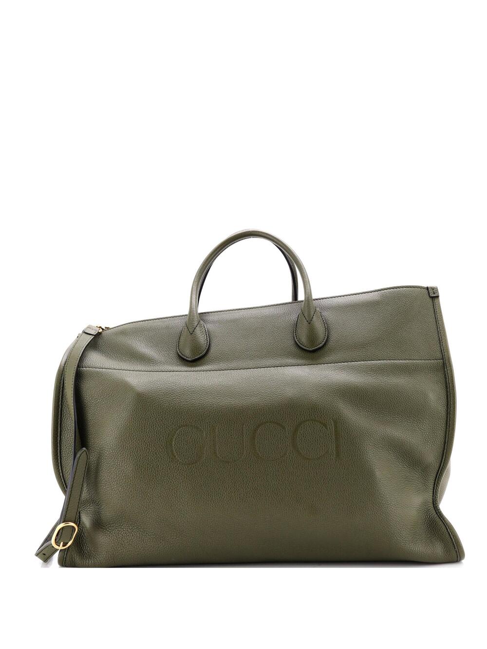 Gucci Logo Tote Embossed Leather Large #370125G13B